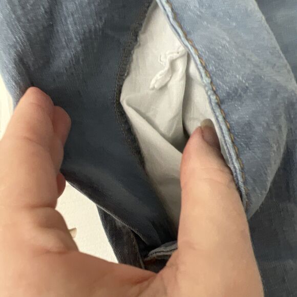 Avenue  Womens Denim Skirt Plus Size 26 Stretch Pockets Blue Casual Beach Travel - Picture 5 of 14